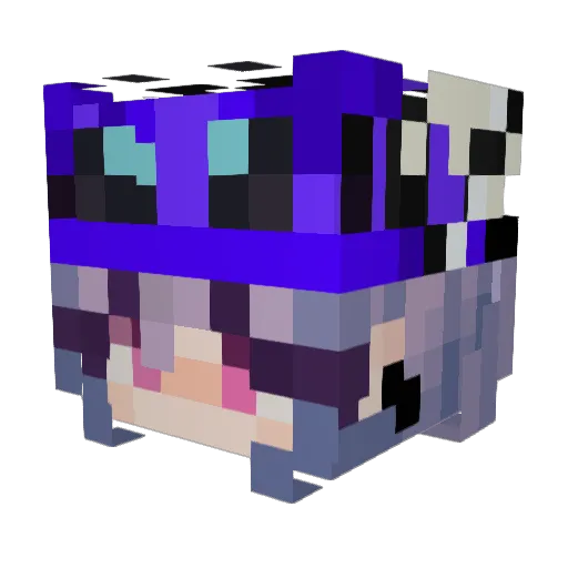 wyyyyyu Minecraft avatar head, 3D render