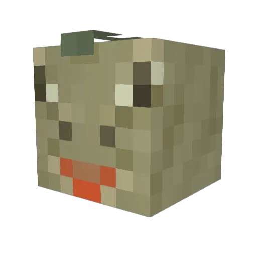 wz788 Minecraft avatar head, 3D render