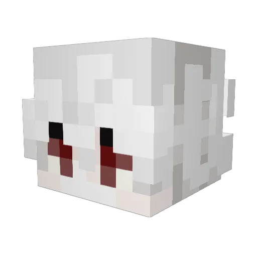 wzh1UwU Minecraft avatar head, 3D render