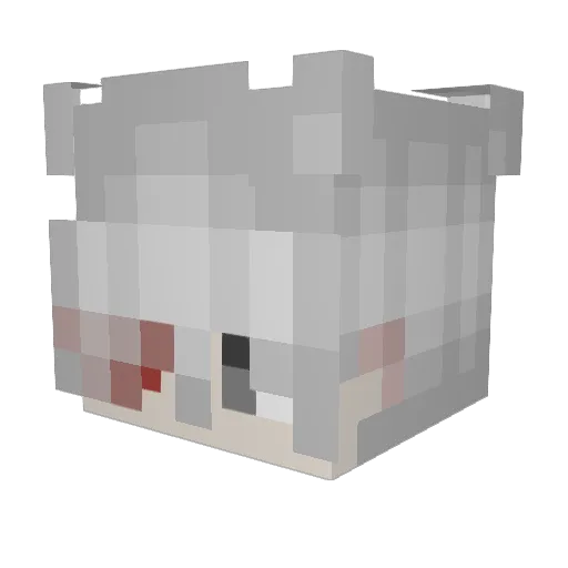 wzra Minecraft avatar head, 3D render