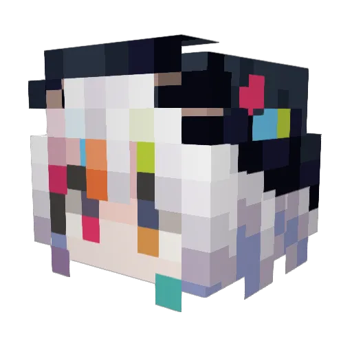 wzz5 Minecraft avatar head, 3D render
