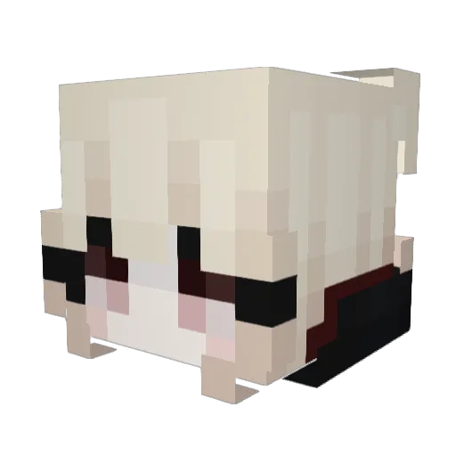 wzztei Minecraft avatar head, 3D render