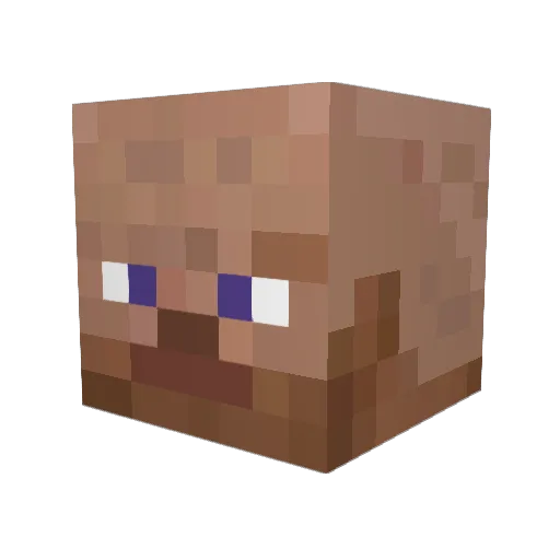 x0__ Minecraft avatar head, 3D render