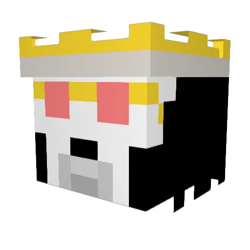 x0euz Minecraft avatar head, 3D render