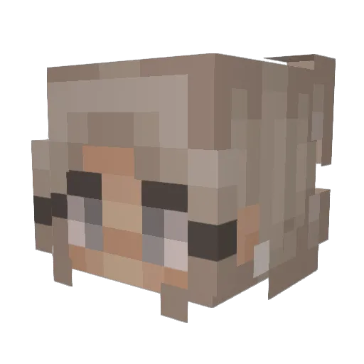 x0lala Minecraft avatar head, 3D render