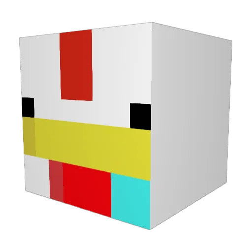 x0xsjs Minecraft avatar head, 3D render