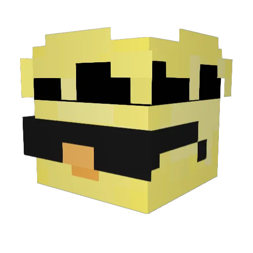 x13Luck Minecraft avatar head, 3D render