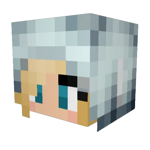 x17chickx Minecraft avatar head, 3D render