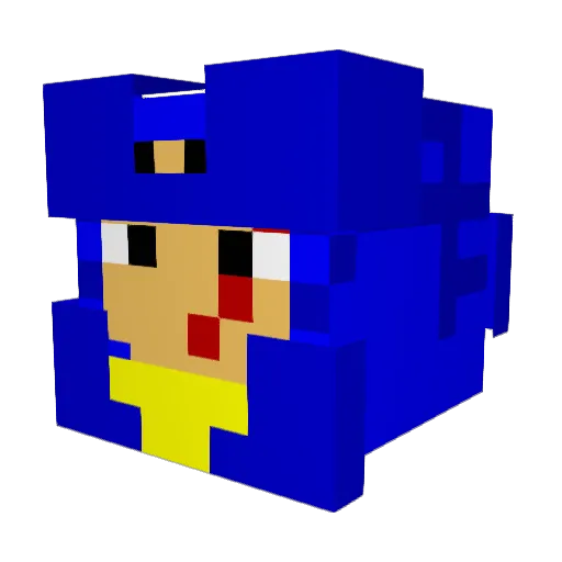 x18percent Minecraft avatar head, 3D render