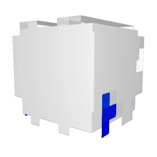 x1A84x Minecraft avatar head, 3D render