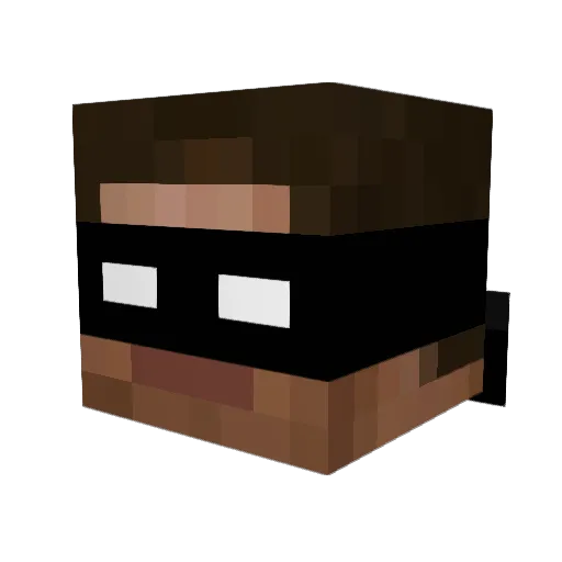 x1_ Minecraft avatar head, 3D render