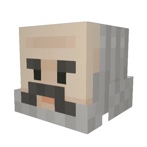 x1f4r Minecraft avatar head, 3D render