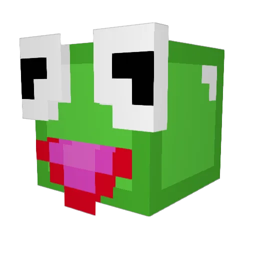 x1lef Minecraft avatar head, 3D render