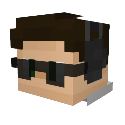 x1mplez Minecraft avatar head, 3D render