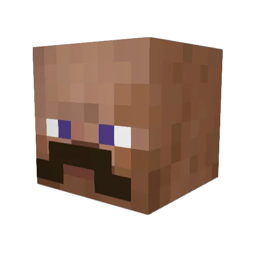 x1x1 Minecraft avatar head, 3D render