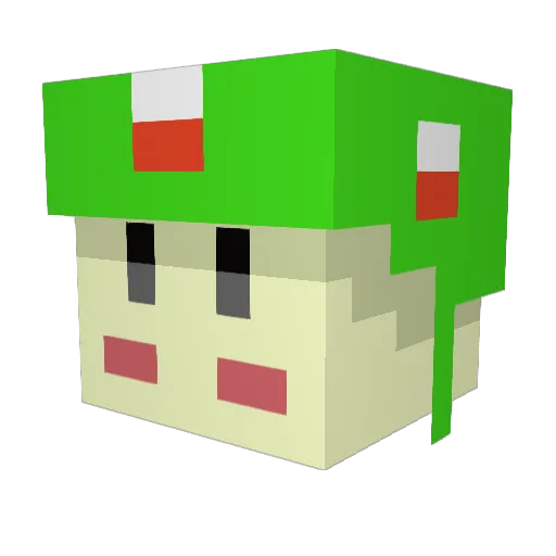 x200b Minecraft avatar head, 3D render