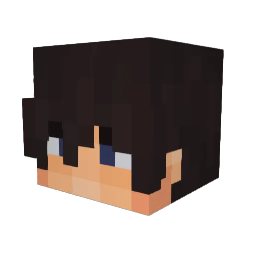 x242 Minecraft avatar head, 3D render