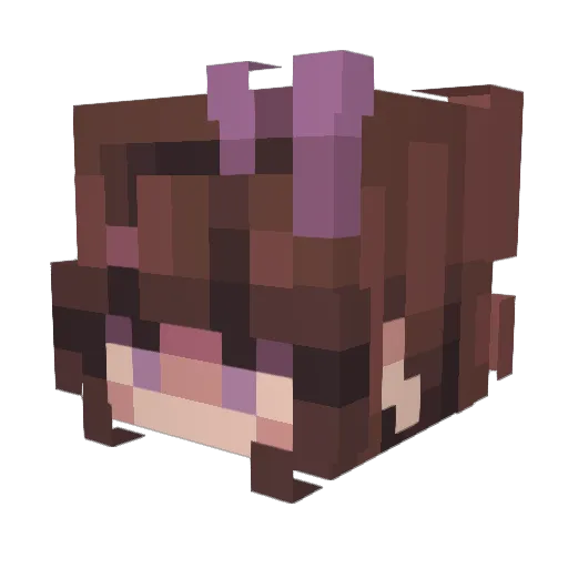 x2763x Minecraft avatar head, 3D render