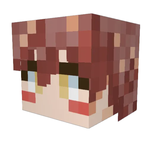 x29 Minecraft avatar head, 3D render