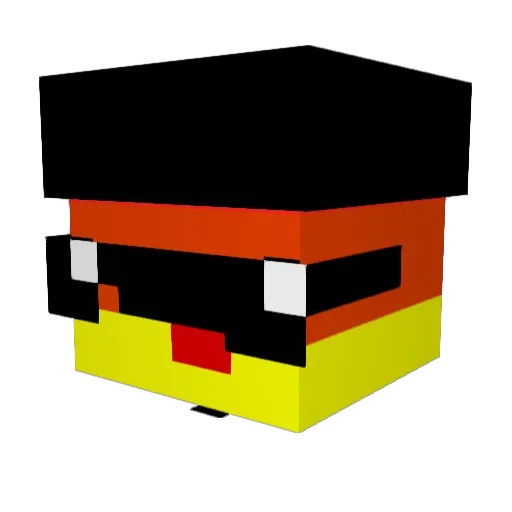 x2Clean Minecraft avatar head, 3D render