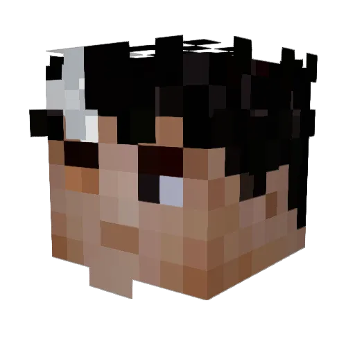 x2km74 Minecraft avatar head, 3D render