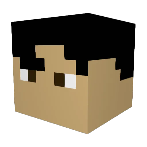 x2ombz Minecraft avatar head, 3D render