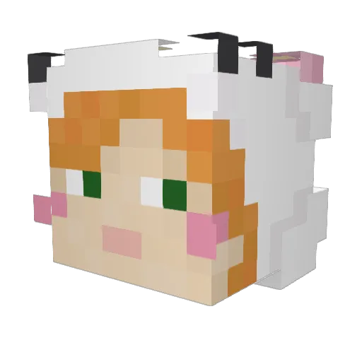 x2rus_ Minecraft avatar head, 3D render