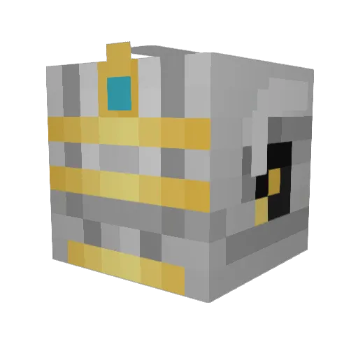 x369x Minecraft avatar head, 3D render