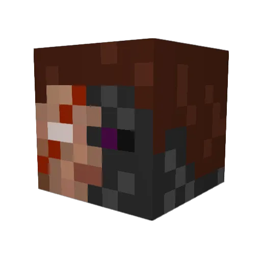 x3Dog Minecraft avatar head, 3D render