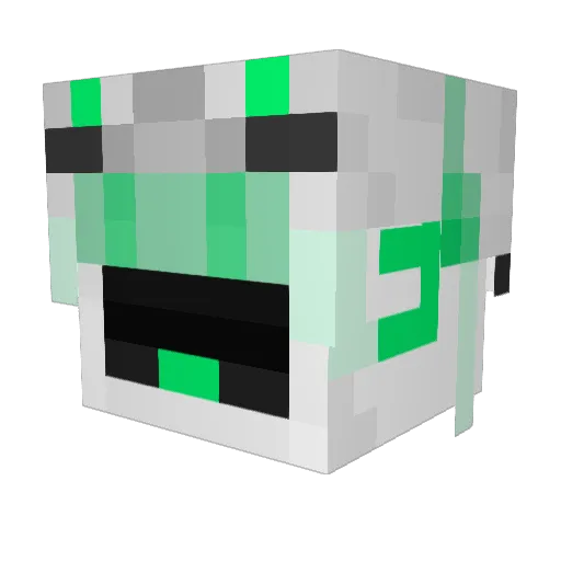 x3H3 Minecraft avatar head, 3D render