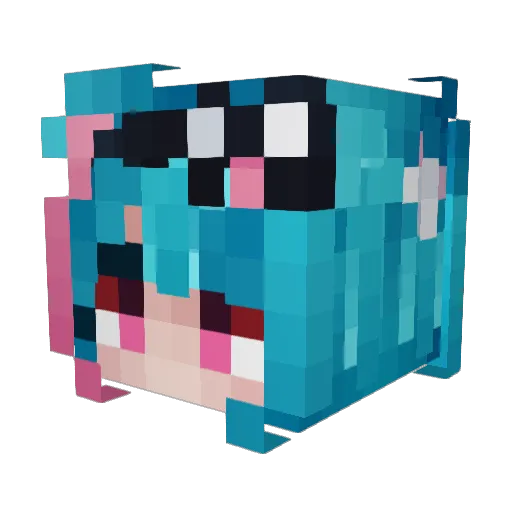 x3booDy Minecraft avatar head, 3D render