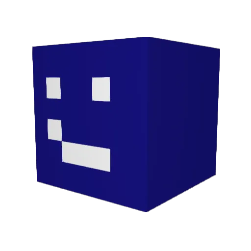 x3lenti Minecraft avatar head, 3D render