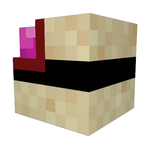x3on1 Minecraft avatar head, 3D render