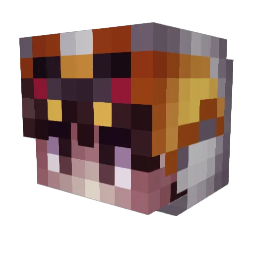 x3rc35 Minecraft avatar head, 3D render