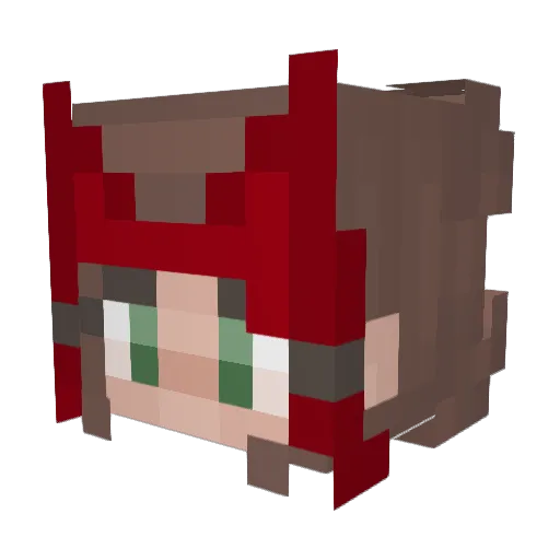x3rita Minecraft avatar head, 3D render