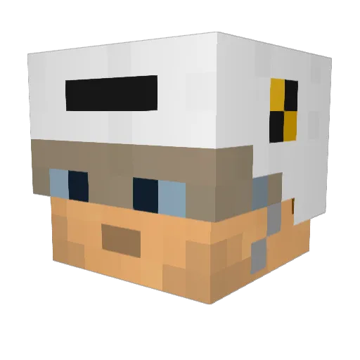 x401xPiNeZ Minecraft avatar head, 3D render