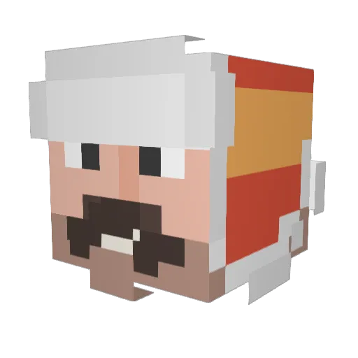 x445 Minecraft avatar head, 3D render