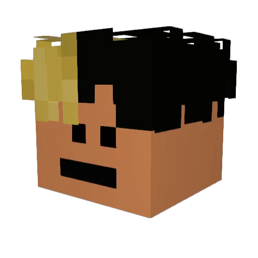 x456 Minecraft avatar head, 3D render