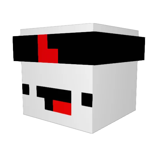 x4p2 Minecraft avatar head, 3D render