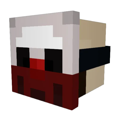 x4v0r Minecraft avatar head, 3D render