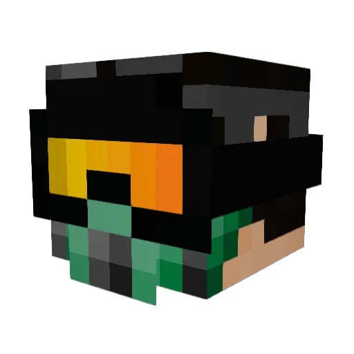 x4wolf10 Minecraft avatar head, 3D render
