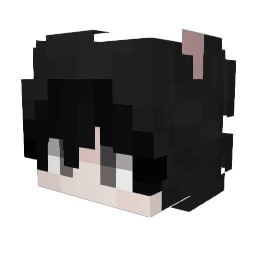 x6vy Minecraft avatar head, 3D render