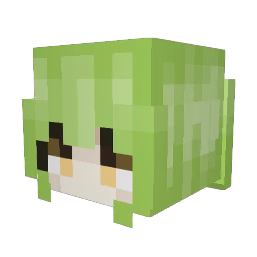 x6w Minecraft avatar head, 3D render
