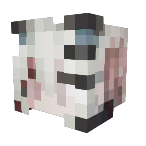 x79l Minecraft avatar head, 3D render