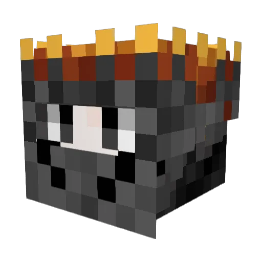 x7aoFanm1 Minecraft avatar head, 3D render