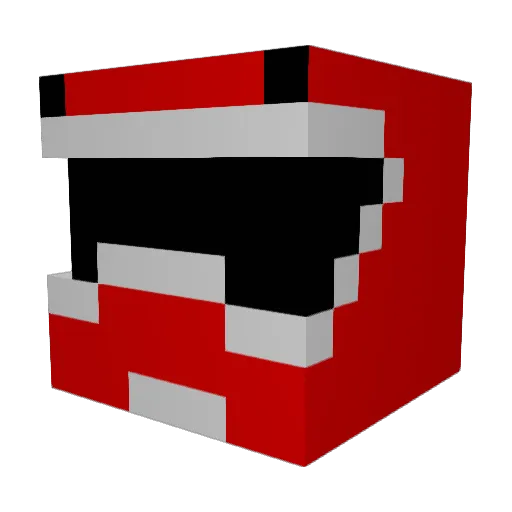 x7eleven Minecraft avatar head, 3D render