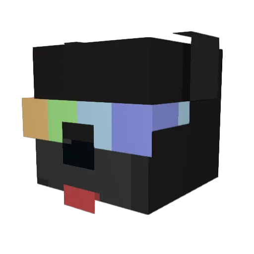 x7uh Minecraft avatar head, 3D render