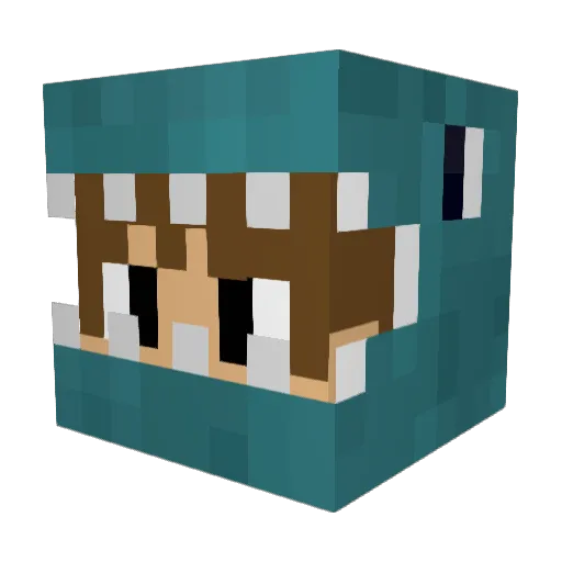 x8j Minecraft avatar head, 3D render
