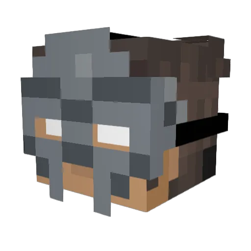 x9_64 Minecraft avatar head, 3D render