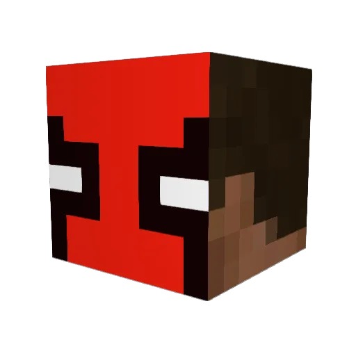 x9boom Minecraft avatar head, 3D render